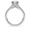 Anello solitario Eternity con diamanti sintetici 2,2 Ct in totale, forma rotonda, oro bianco 14K Anello solitario Eternity con diamanti sintetici 2,2 Ct in totale, forma rotonda, oro bianco 14K
