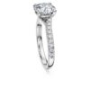 Anello solitario Eternity con diamanti sintetici 2,25 Ct Tw, forma rotonda, oro bianco 14K Anello solitario Eternity con diamanti sintetici 2,25 Ct Tw, forma rotonda, oro bianco 14K