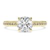 Anello solitario Eternity con diamanti sintetici da 1,2 carati in totale, forma rotonda, oro giallo 14K Anello solitario Eternity con diamanti sintetici da 1,2 carati in totale, forma rotonda, oro giallo 14K