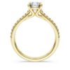 Anello solitario Eternity con diamanti sintetici da 1,2 carati in totale, forma rotonda, oro giallo 14K Anello solitario Eternity con diamanti sintetici da 1,2 carati in totale, forma rotonda, oro giallo 14K