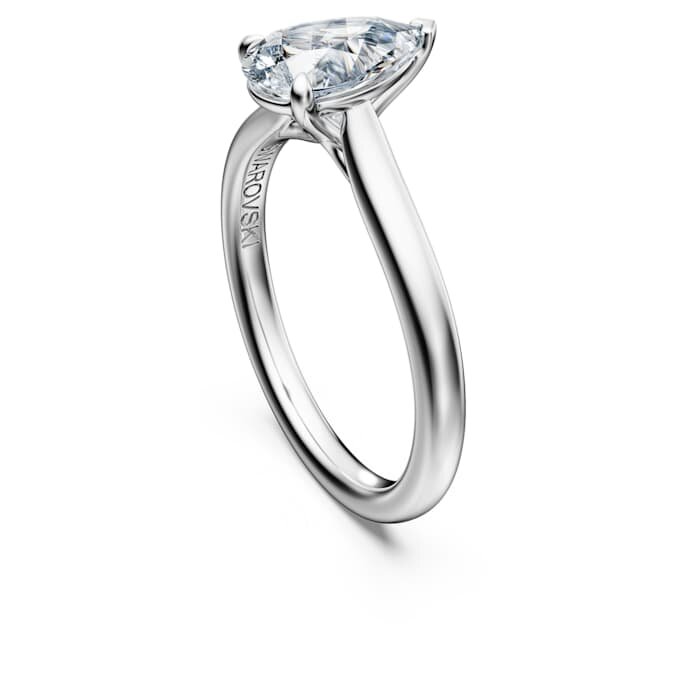 Anello solitario Eternity con diamanti sintetici da 1 carato in totale, taglio a pera, oro bianco 14K Anello solitario Eternity con diamanti sintetici da 1 carato in totale, taglio a pera, oro bianco 14K