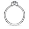 Anello solitario Eternity Halo con diamanti sintetici 0,45 carati in totale, forma rotonda, argento sterling Anello solitario Eternity Halo con diamanti sintetici 0,45 carati in totale, forma rotonda, argento sterling