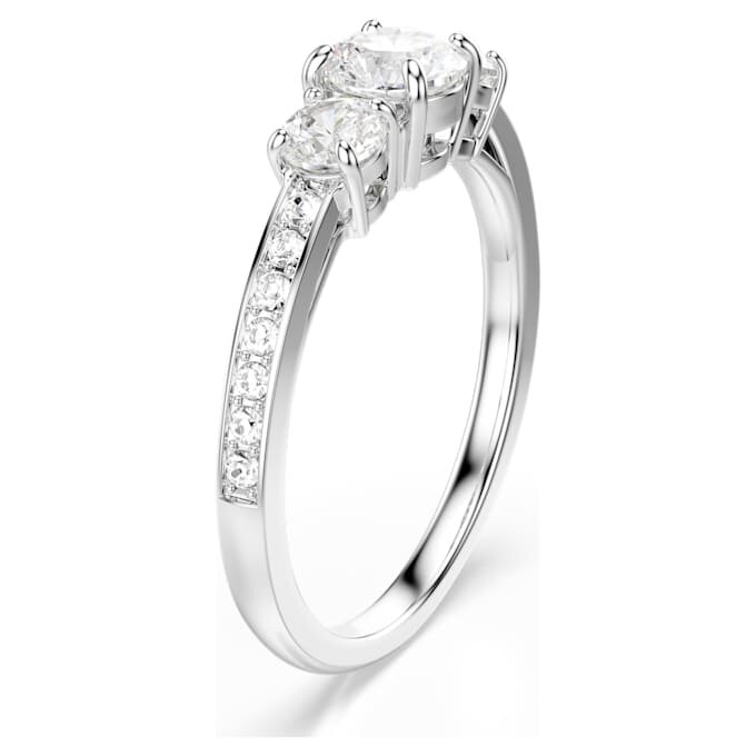 Anello Stilla Attract con taglio rotondo, bianco, finitura argento Anello Stilla Attract con taglio rotondo, bianco, finitura argento