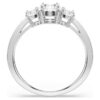 Anello Stilla Attract con taglio rotondo, bianco, finitura argento Anello Stilla Attract con taglio rotondo, bianco, finitura argento