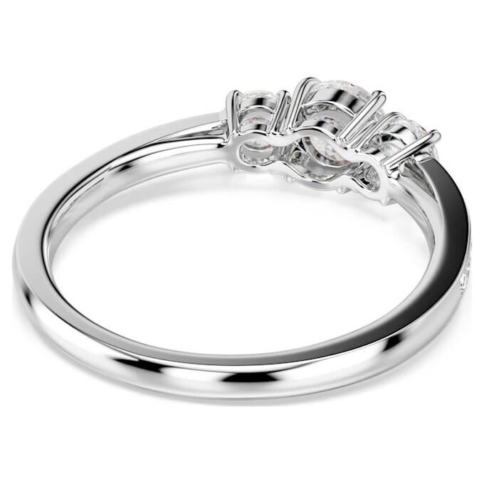 Anello Stilla Attract con taglio rotondo, bianco, finitura argento Anello Stilla Attract con taglio rotondo, bianco, finitura argento