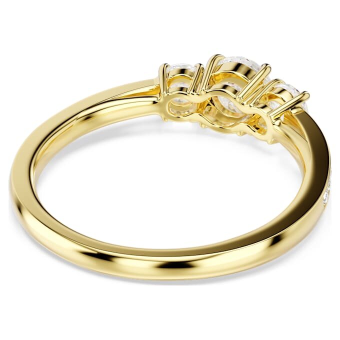 Anello Stilla Attract, taglio rotondo, bianco, placcato in oro Anello Stilla Attract, taglio rotondo, bianco, placcato in oro