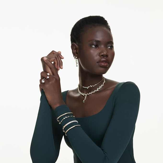 Bracciale Constella con tagli misti, verde, placcato oro Bracciale Constella con tagli misti, verde, placcato oro