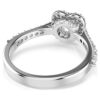Anello Una con motivo angelico, tagli misti, cuore, bianco, placcato in rodio Anello Una con motivo angelico, tagli misti, cuore, bianco, placcato in rodio