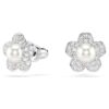 Ariana Grande X Swarovski Set di perle di cristallo, taglio rotondo, fiore, bianco, placcato in rodio