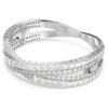 Bracciale a cuffia Hyperbola con tagli misti, Infinity, bianco, placcato in rodio Bracciale a cuffia Hyperbola con tagli misti, Infinity, bianco, placcato in rodio