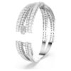 Bracciale a cuffia Hyperbola con tagli misti, Infinity, bianco, placcato in rodio Bracciale a cuffia Hyperbola con tagli misti, Infinity, bianco, placcato in rodio