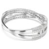 Bracciale a cuffia Hyperbola con tagli misti, Infinity, bianco, placcato in rodio Bracciale a cuffia Hyperbola con tagli misti, Infinity, bianco, placcato in rodio