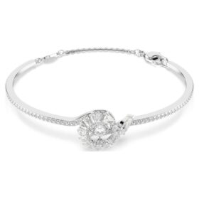 Bracciale a forma di serpente con tagli misti, Anno del Serpente, bianco, placcato in rodio Bracciale a forma di serpente con tagli misti, Anno del Serpente, bianco, placcato in rodio