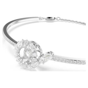 Bracciale a forma di serpente con tagli misti, Anno del Serpente, bianco, placcato in rodio Bracciale a forma di serpente con tagli misti, Anno del Serpente, bianco, placcato in rodio