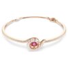 Bracciale a serpente con tagli misti, Anno del Serpente, rosso, placcato in oro rosa