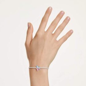 Bracciale Ariana Grande X Swarovski con tagli misti, fiore, multicolore, placcato in rodio Bracciale Ariana Grande X Swarovski con tagli misti, fiore, multicolore, placcato in rodio