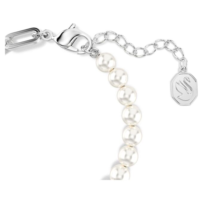 Bracciale Cigno con perle di cristallo, cigno, nero, finitura in metalli misti Bracciale Cigno con perle di cristallo, cigno, nero, finitura in metalli misti