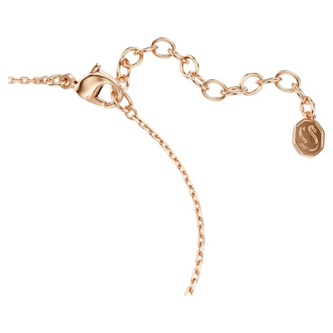 Bracciale Cigno con tagli misti, Cigno, Bianco, placcato in oro rosa Bracciale Cigno con tagli misti, Cigno, Bianco, placcato in oro rosa
