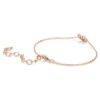Bracciale Cigno con tagli misti, Cigno, Bianco, placcato in oro rosa Bracciale Cigno con tagli misti, Cigno, Bianco, placcato in oro rosa
