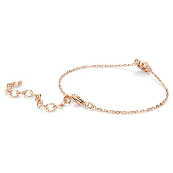 Bracciale Cigno con tagli misti, Cigno, Bianco, placcato in oro rosa Bracciale Cigno con tagli misti, Cigno, Bianco, placcato in oro rosa