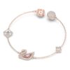 Bracciale Cigno, rosa, placcato oro rosa Bracciale Cigno, rosa, placcato oro rosa