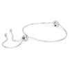 Bracciale con pietra natale a taglio quadrato, aprile, bianco, placcato in rodio Bracciale con pietra natale a taglio quadrato, aprile, bianco, placcato in rodio