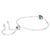 Bracciale con pietra natale a taglio quadrato, maggio, verde, placcato in rodio Bracciale con pietra natale a taglio quadrato, maggio, verde, placcato in rodio