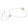 Bracciale con pietra natale a taglio quadrato, novembre, giallo, placcato in rodio Bracciale con pietra natale a taglio quadrato, novembre, giallo, placcato in rodio