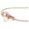 Bracciale Constella con perla di cristallo, taglio rotondo, bianco, placcato oro rosa