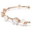 Bracciale Constella con perle di cristallo, taglio rotondo, bianco, placcato oro rosa Bracciale Constella con perle di cristallo, taglio rotondo, bianco, placcato oro rosa