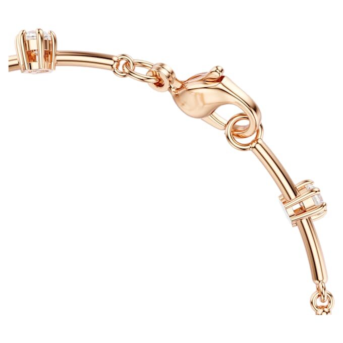Bracciale Constella con perle di cristallo, taglio rotondo, bianco, placcato oro rosa Bracciale Constella con perle di cristallo, taglio rotondo, bianco, placcato oro rosa