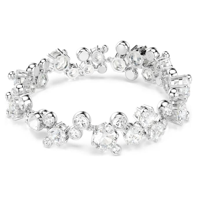 Bracciale Constella con tagli misti, bianco, placcato in rodio Bracciale Constella con tagli misti, bianco, placcato in rodio