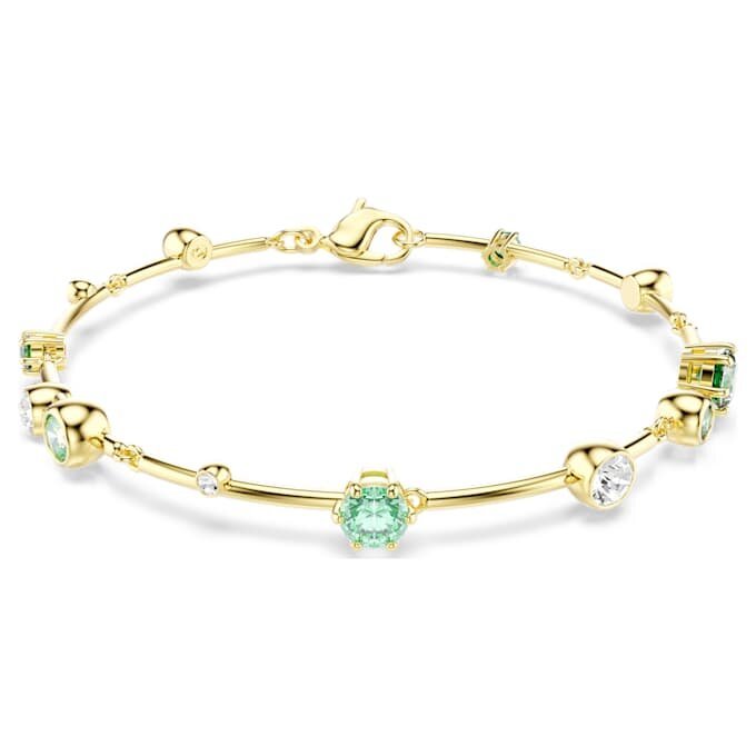 Bracciale Constella con tagli misti, verde, placcato oro Bracciale Constella con tagli misti, verde, placcato oro