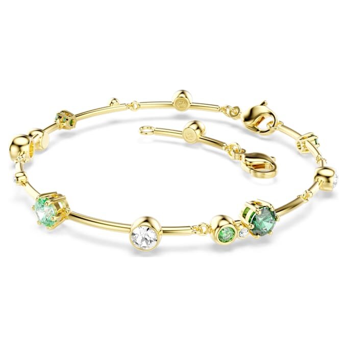 Bracciale Constella con tagli misti, verde, placcato oro Bracciale Constella con tagli misti, verde, placcato oro