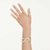 Bracciale Dextera a taglio rotondo, bianco, placcato in oro Bracciale Dextera a taglio rotondo, bianco, placcato in oro