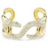 Bracciale Dextera a taglio rotondo, bianco, placcato in oro Bracciale Dextera a taglio rotondo, bianco, placcato in oro