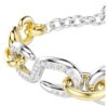 Bracciale Dextera con taglio rotondo, barra a T, bianco, finitura in metalli misti Bracciale Dextera con taglio rotondo, barra a T, bianco, finitura in metalli misti