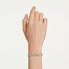 Bracciale Dextera con taglio rotondo, bianco, finitura in metalli misti Bracciale Dextera con taglio rotondo, bianco, finitura in metalli misti