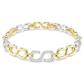 Bracciale Dextera con taglio rotondo, bianco, finitura in metalli misti Bracciale Dextera con taglio rotondo, bianco, finitura in metalli misti