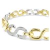 Bracciale Dextera con taglio rotondo, bianco, finitura in metalli misti Bracciale Dextera con taglio rotondo, bianco, finitura in metalli misti