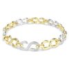 Bracciale Dextera con taglio rotondo, bianco, finitura in metalli misti Bracciale Dextera con taglio rotondo, bianco, finitura in metalli misti