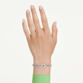 Bracciale Dextera con taglio rotondo, bianco, placcato in rodio Bracciale Dextera con taglio rotondo, bianco, placcato in rodio