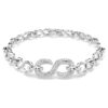 Bracciale Dextera con taglio rotondo, bianco, placcato in rodio Bracciale Dextera con taglio rotondo, bianco, placcato in rodio