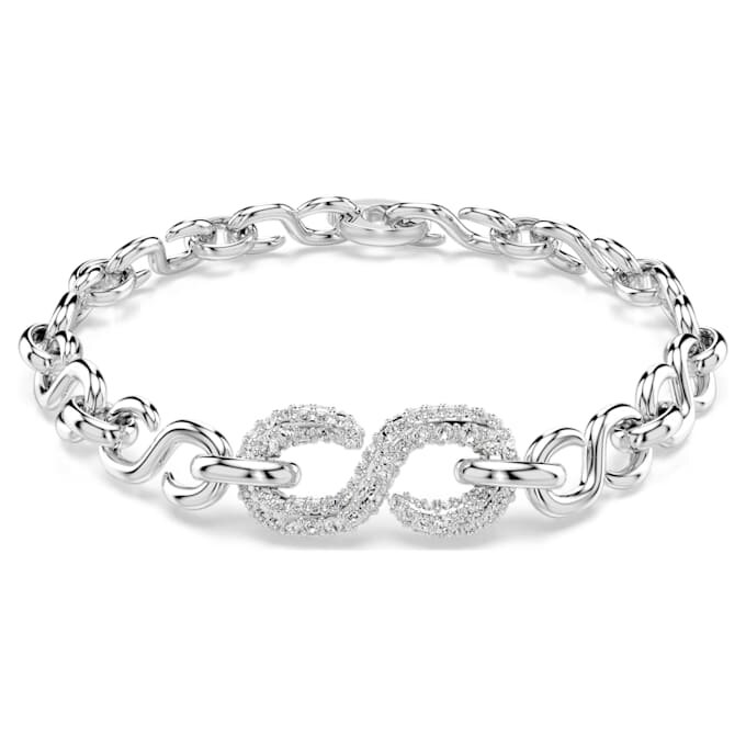 Bracciale Dextera con taglio rotondo, bianco, placcato in rodio Bracciale Dextera con taglio rotondo, bianco, placcato in rodio