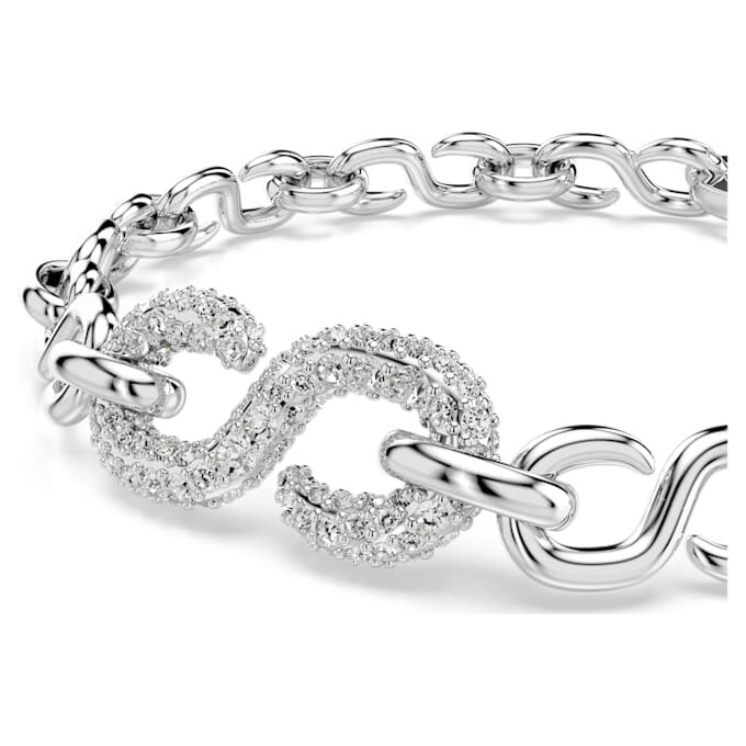 Bracciale Dextera con taglio rotondo, bianco, placcato in rodio Bracciale Dextera con taglio rotondo, bianco, placcato in rodio