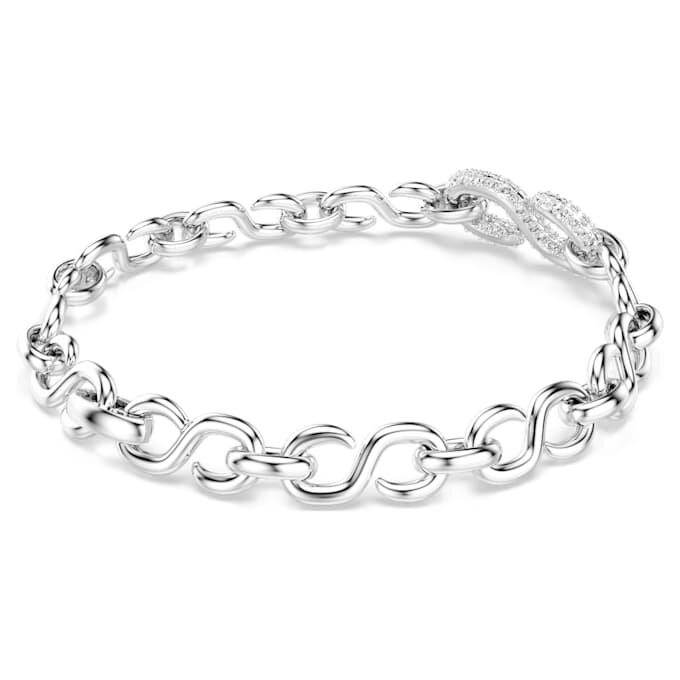 Bracciale Dextera con taglio rotondo, bianco, placcato in rodio Bracciale Dextera con taglio rotondo, bianco, placcato in rodio