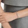 Bracciale Dextera con taglio rotondo, bianco, placcato in rodio Bracciale Dextera con taglio rotondo, bianco, placcato in rodio