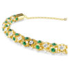 Bracciale Dextera con taglio rotondo, verde, finitura dorata Bracciale Dextera con taglio rotondo, verde, finitura dorata