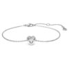 Bracciale Eternity con diamanti sintetici 0,5 ct totali, a forma di cuore, argento sterling Bracciale Eternity con diamanti sintetici 0,5 ct totali, a forma di cuore, argento sterling