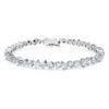 Bracciale Galaxy Tennis con diamanti sintetici 5 carati in totale, forme miste, oro bianco 14K Bracciale Galaxy Tennis con diamanti sintetici 5 carati in totale, forme miste, oro bianco 14K